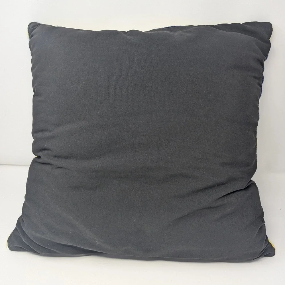 Michigan Wolverines Throw Pillows Set of 2 Navy Blue Maize Block 17x17 UofM knit